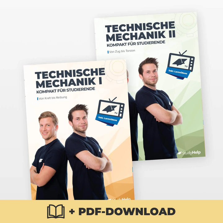 Technische Mechanik 1 & 2 Lernhefte Set | StudyHelp Verlag.