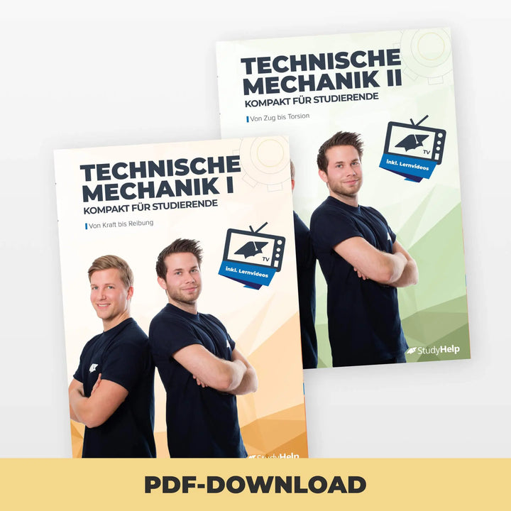 Technische Mechanik 1 & 2 Lernhefte Set | StudyHelp Verlag.